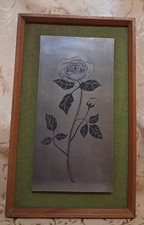 Framed Stainless Steel Etched