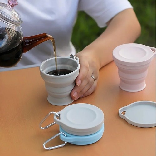 Foldable silicone camping cup - foldable,