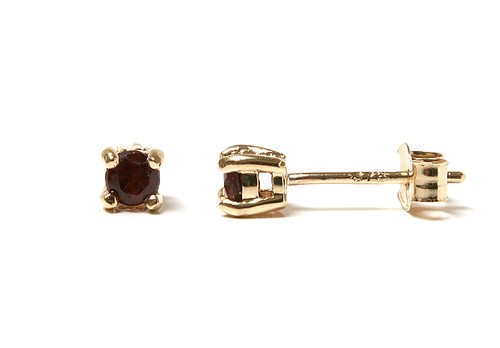 9ct gold garnet - gold,