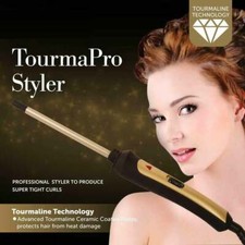 Professional Pro Styler Ceramic Thin Curling Wand 200°c Tourmaline Gift