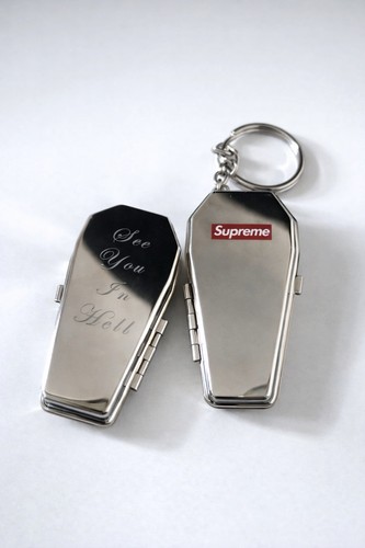 Supreme coffin keychain - keychain, silver