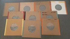 Job Lot Of 10 x  Poly Lined Card 7” Record Sleeves  - Writing On One Side