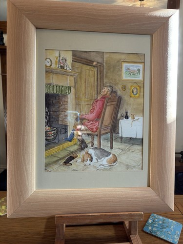 Vintage original watercolor - vintage,