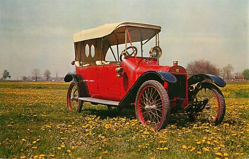 Postcard 1911 woods - 1911, mobilette