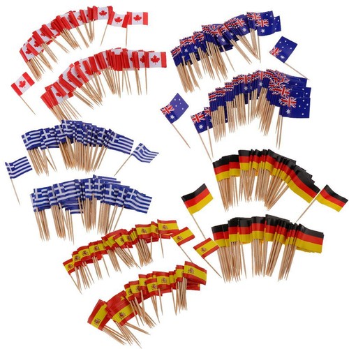 Mini country flags - mini, 100pcs