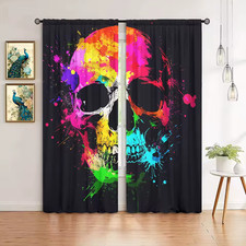 Window Curtains Vibrant Gothic