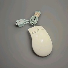 Vintage Microsoft 2.0A 2-Button Wired Serial Mouse w/ Track Ball in Beige 37964