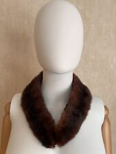 Vintage Fur Scarf Collar Tippet Stole Shoulder Wrap Neck Warmer Lined with Hook
