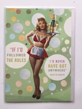 Glamour Girl, Marilyn Monroe Quote, 50s-60s BLANK INSIDE, Vintage Style, Humour