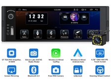 1DIN Car Stereo 6.36" Wireless