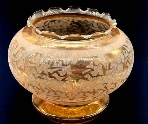 Amber glass ceiling light - glass,