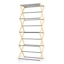 Beldray 4 Tier Clothes Airer – Bamboo Frame, 8M Drying Space, Foldable Design