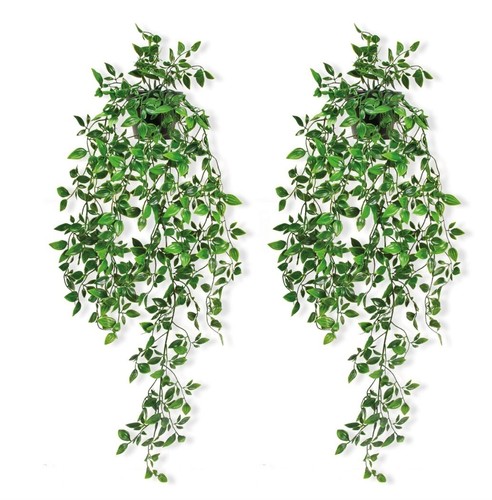 Set hanging plants fake - hanging, plants-fake