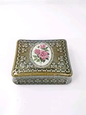 Irish Wade Trinket Box Butter Dish Paddy McGredy Floribunda Rose & Shamrocks