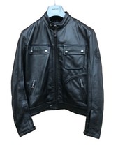 Mens Casual Premium BELSTAFF SLIDER LEATHER JACKET Motorbike Coat Top Rrp £675 L
