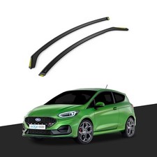 Ford Fiesta MK8 2017-2023 3 Door Hatchback Wind Deflectors 2pc Tinted