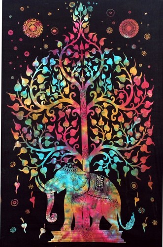 New black elephant - elephant, tree
