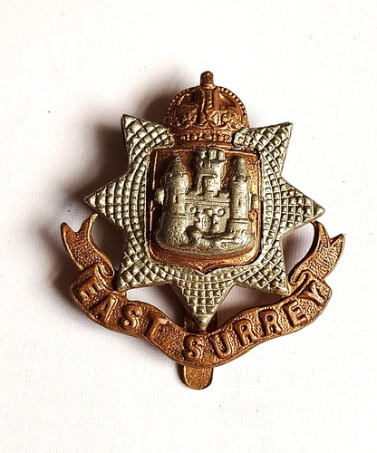 Ww1 east surrey regiment cap - ww1,
