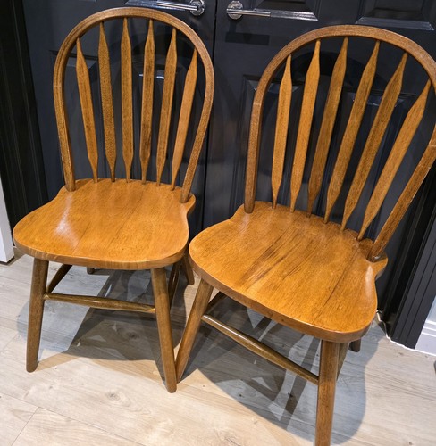 Pair windsor style hoop - hoop, back
