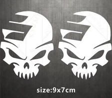 2x SuzukI GSXR Black Skull Badge Emblem Logo Stickers Graphics Decals GSX-R GSF