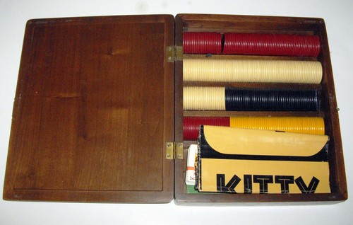Vintage wooden poker chip - vintage,