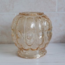 Vintage Amber Bubble Glass