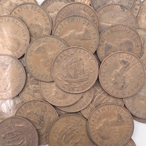 Pre decimal half penny - x, pre-decimal