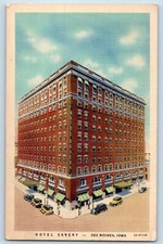 Des moines iowa postcard - des,