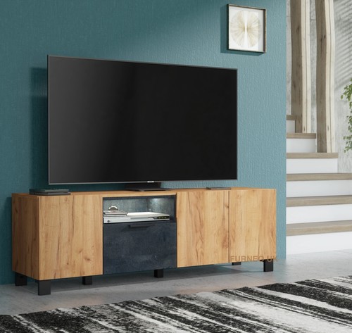 Stand oak black - &,