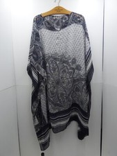 Ladies Unbranded multicoloured pretty patterned silk? poncho / beach cover up