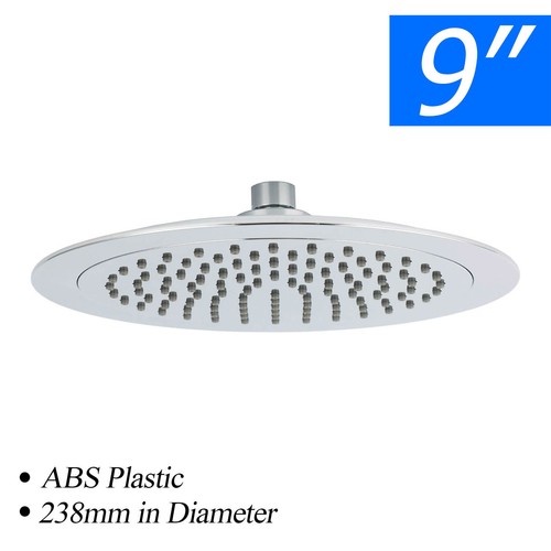 Bathroom chrome round abs - 9",