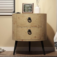 Round Side Table with Drawers