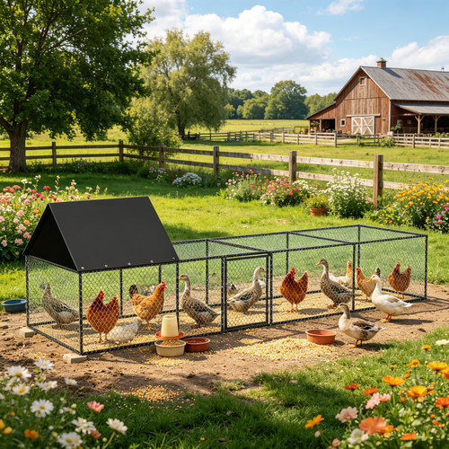 Outdoor backyard chicken coop - backyard,