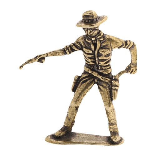 Western cowboy statue - western, brass
