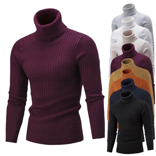 Mens knitted turtle high neck - high,