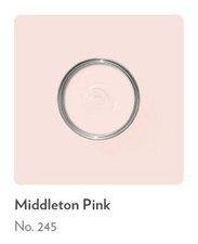 FARROW & BALL PAINT  SAMPLE 10ML - MIDDLETON PINK # 245  ESTATE EMULSION 