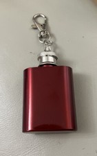 1oz mini hip flask red