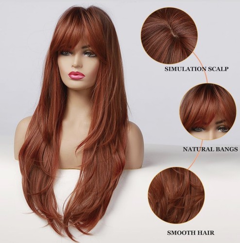 Long straight auburn - 24”,