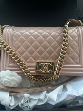 Rare Chanel Boy Bag NO RESERVE price Neutral baby pink MRP £6000 DISCOUNTED