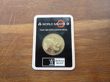 1992 ROYAL MINT WORLD SAVERS MEDAL UK COIN -  RHINO NATWEST BANK WORLD SAVERS