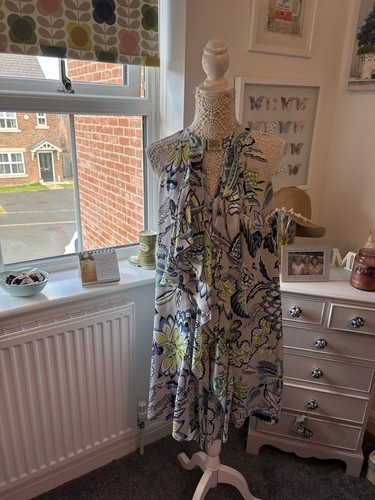 Biba blue mix floral dress - mix,
