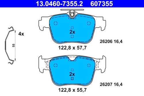 Ate disc brake pad set - brake, for