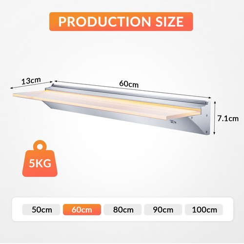 Floating led wall shelf - led,