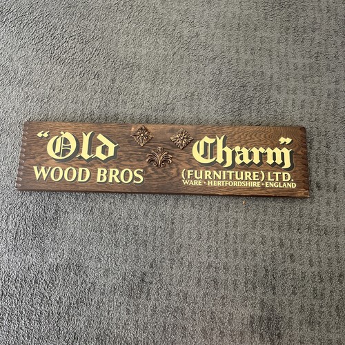Wood old charm plaque - wood,