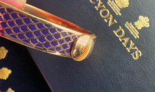 Halcyon Days Bangle Salamander design Purple / Rose Gold + box and pouch