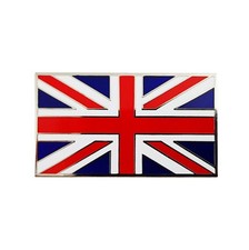 Union Jack Flag Adhesive Enamel Metal Badge For Classic Cars UJB007