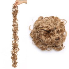 Thick Messy Bun Hair Piece Scrunchie Updo Wrap Hair Extensions uk Real as human