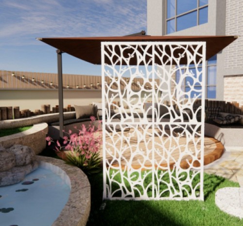 Metal privacy screen room - metal,