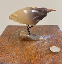 Vintage Wren Made Of Cow Horn On A Horn Base Perfect condition 3.5 x 5 inches