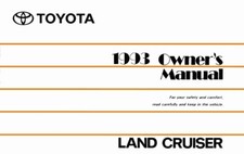 1993 Toyota Land Cruiser Owners Manual User Guide Reference Operator Book Fuses